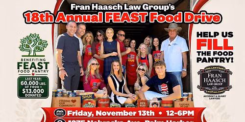 Fran Haasch Law Group's 18th Annual FEAST Food Drive