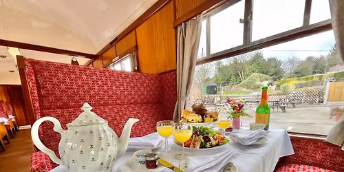 Afternoon tea on a steam train-Vintage Bus Trip