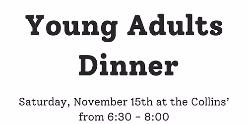 Young Adults Dinner