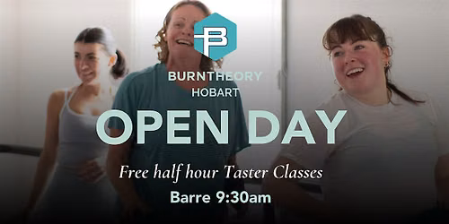 10.15am BARRE Class - FREE Taster Class - BurnTheory Hobart Open Day