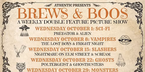 Brews and Boos: Classic Monster Double Feature at Athentic Brewing