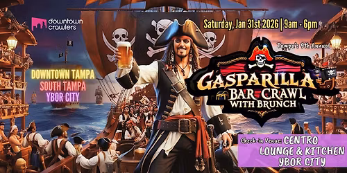 9th Annual Gasparilla Bar Crawl, Brunch & VIP Party - Tampa (Centro Lounge)