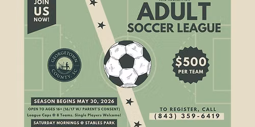 Georgetown County Adult Soccer League 2026