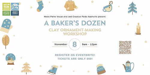 A Baker's Dozen: Clay ornament-making workshop