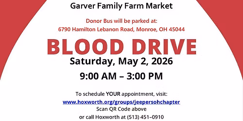 2nd Annual JBCLO \u2018Drive for Life\u2019 Blood Drive w\/ Garver Family Market!