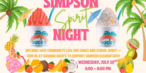 SPIRIT NIGHT AT BAHAMA BUCK'S!