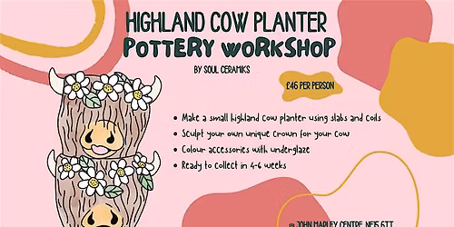 Highland Cow Planter - Pottery Workshop