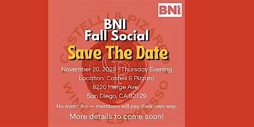 BNI Fall Social