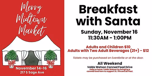 Breakfast with Santa at the 2025 Merry Midtown Market