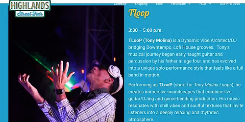 TLooP - Highland Street Fair 2026: 3:30-5pm Osceola Stage