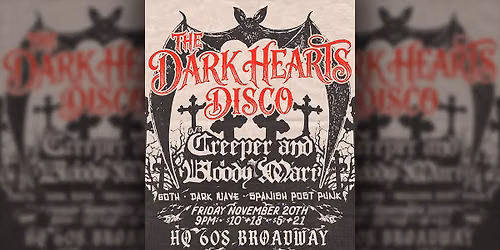 Dark Hearts Disco: Spanish Post Punk \/ Darkwave \/ Goth DJ Night