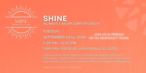 SHINE - Women's Cancer Support Group - September 2026