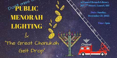 Menorah Lighting & "The Great Chanukah Gelt Drop!"