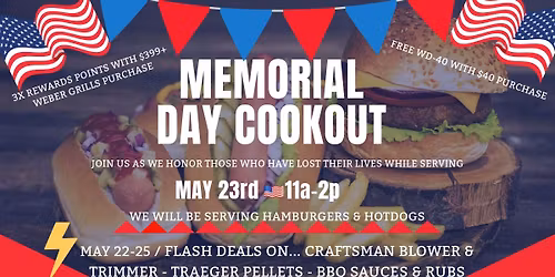 HOMETOWN DAYS MEMORIAL DAY BBQ & FLASH DEALS