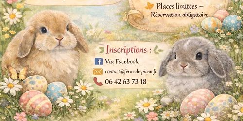 P\u00e2ques \u00e0 la Ferme des Periann - Dimanche 12 avril 2026