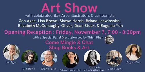 Mrs Dalloway's ART SHOW & SALE With Celebrated Illustrators  & Cartoonists