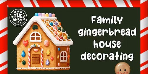 Family gingerbread house decorating