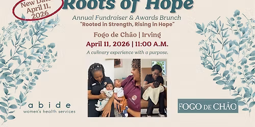 Abide's 2026 Roots of Hope Fundraiser & Awards Brunch