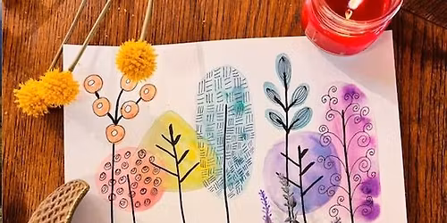 Spring Watercolor Folk Trees with Eileen Binkley