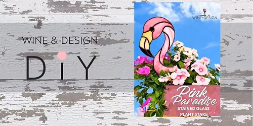 Flamingo Plant Stake Stained Glass Workshop