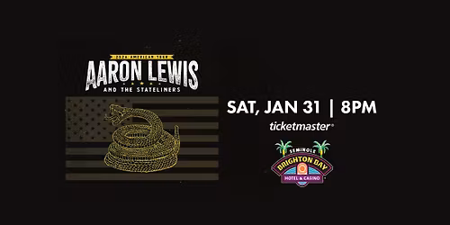 Aaron Lewis and The Stateliners: 2026 American Tour