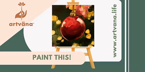 Artvana Holiday Sip & Paint art class at Ocean5 in Gig Harbor November 2025