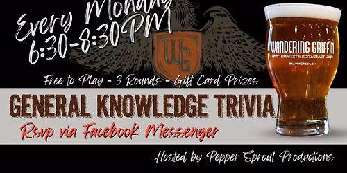 Think & Drink: General Knowledge Trivia at Wandering Griffin