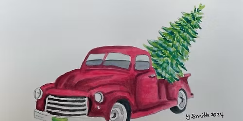 Watercolor Christmas Card class