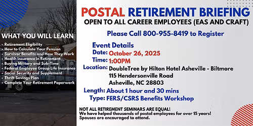 FERS Benefits Seminar Asheville - 10\/26\/25