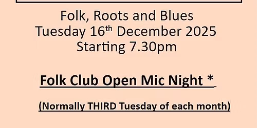 Folk Club at Bank Vault