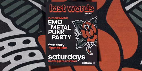 Last Words Emo Night | FREE ENTRY | Weekly Punk \/ Emo \/ Metal \/ Party