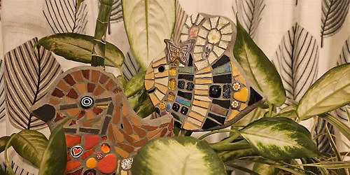 Birds + Bees Mosaic Garden Stake
