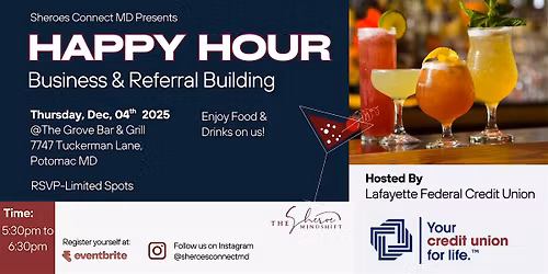 Sheroes Connect MD Happy Hour Sponsored by Lafayette Federal Credit Union