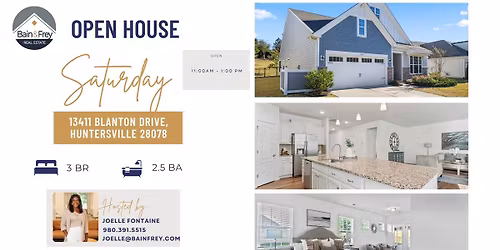 Open House - 13411 Blanton Drive Huntersville