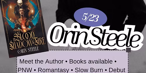 Orin Steele Author signing\ud83d\udcda\u2728