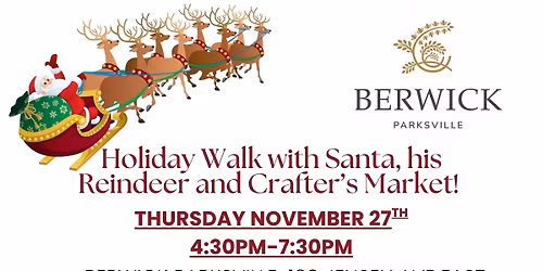 Holiday Walk & Crafter\u2019s Market