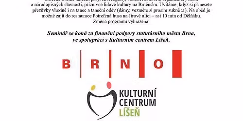 semin\u00e1\u0159 Brn\u011bnsko tan\u010d\u00ed a zp\u00edv\u00e1