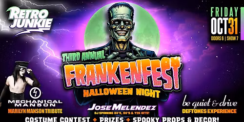 FRANKENFEST w\/ Marilyn Manson & Deftones Tributes, Costume Contest & More!