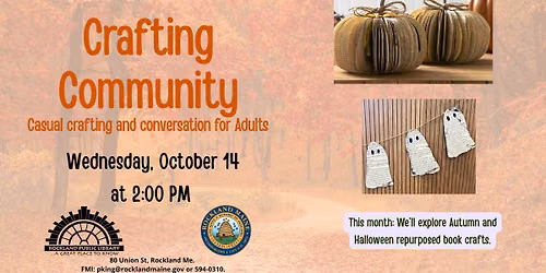 Crafting Community for Adults at Rockland Public Library