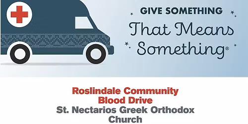 RED CROSS BLOOD DRIVE at St. Nectarios Church, Roslindale