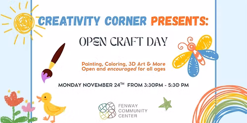 Creativity Corner: Open Craft Day