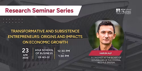 Research Seminar Series: Dr. Harun Alp