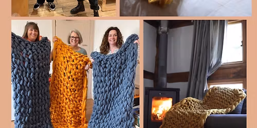 Beginners Arm knit a chunky throw workshop at Rebel Row Inverness