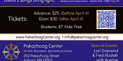 David Roth comes to Pakachoag Center w\/guests, LDFA & Anelise