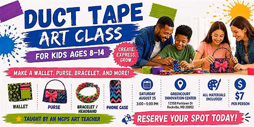 Renewal ART SPACE - Duct Tape Art Class For Adults & Kids