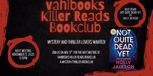 November VaHiBooks Killer Reads - A Mystery and Thriller Bookclub