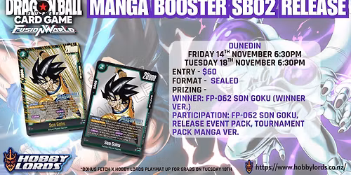 Dragon Ball Super: Fusion World - Manga Booster SB02 Release!