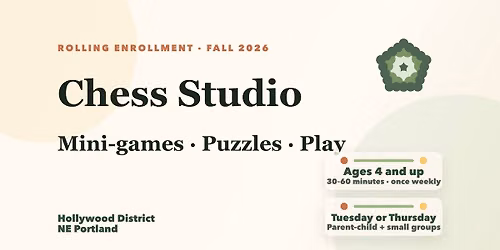 Chess Studio at The Number Garden \u2014 Ages 4+
