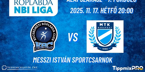 Kecskem\u00e9ti RC - MTK Budapest | N\u0151i NBI Liga Alapszakasz 7. fordul\u00f3