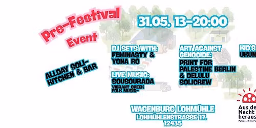 Pre-Festival Event (open air)